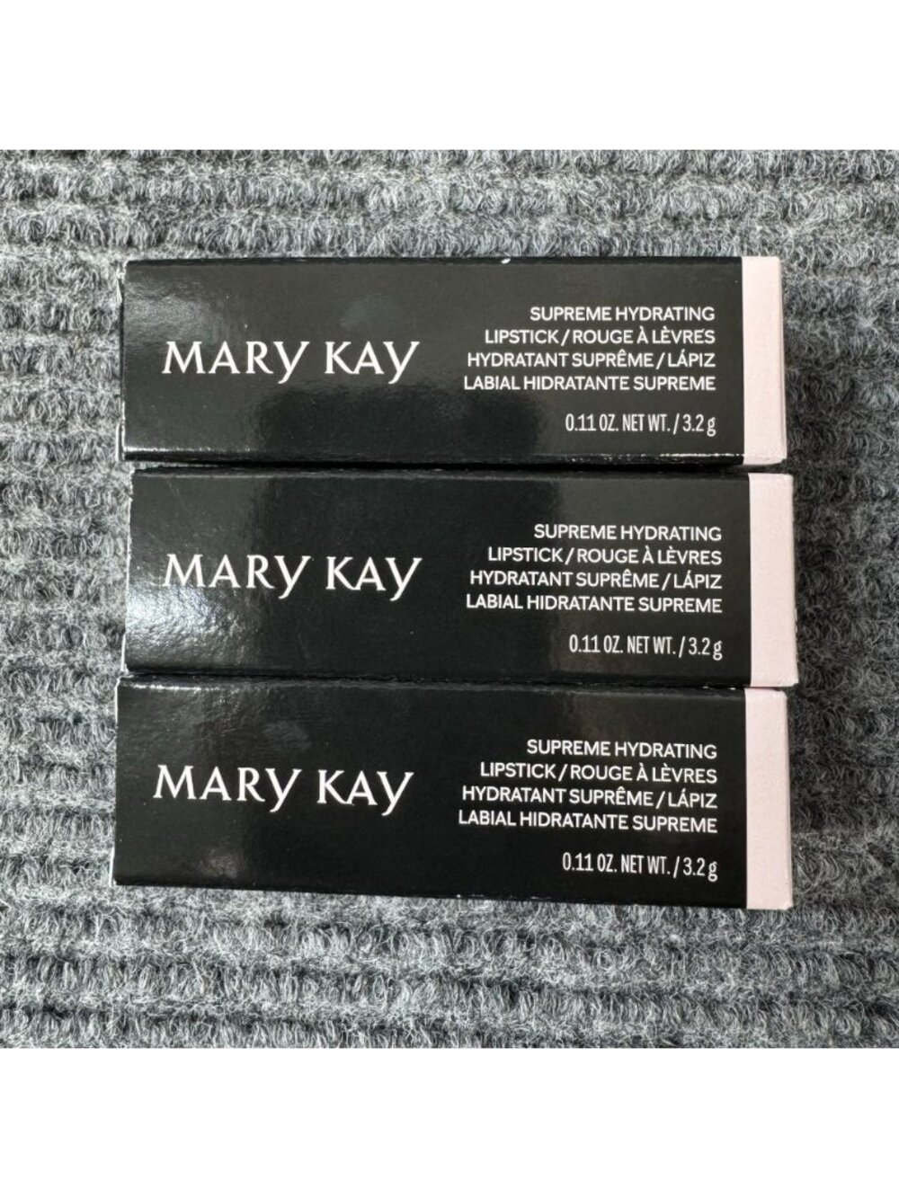 Lot of 3 Mary Kay Supreme Hydrating Lipstick Black Cherry 206309 Full Size NEW